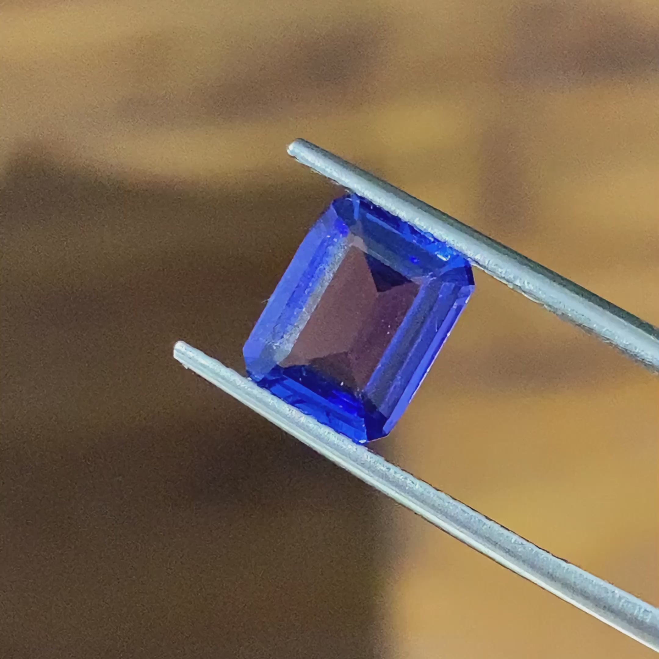 Emerald Natural Colored Gemstone Transparent Blue Tanzanite 2.04CT